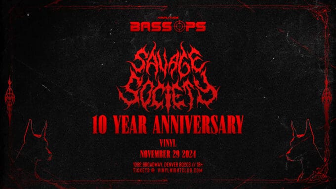 Savage Society at Vinyl in Denver Nightclub Event Flyer Nov 29