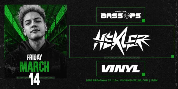 Event Flyer Hekler at Club Vinyl Friday March 14