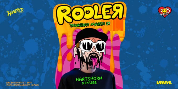 Rooler at Club Vinyl Denver Event Flyer March 27