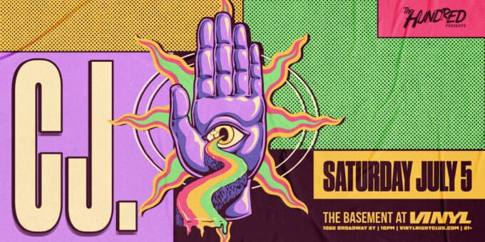 CJ. at Club Vinyl in Denver Event Flyer July 5