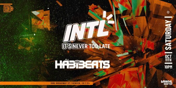 INTL DJ Habibeats Event Flyer Vinyl Nightclub October 11