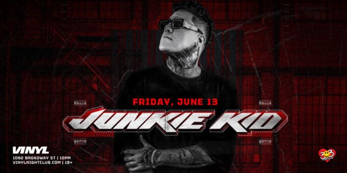 Junkie Kid at Club Vinyl in Denver Event Flyer June 13