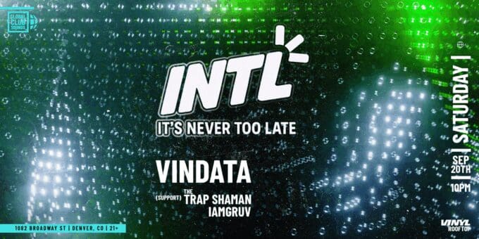 Vindata at Club Vinyl in Denver Event Flyer Sept 20