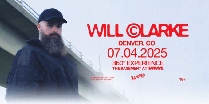 Will Clarke at Club Vinyl in Denver Event Flyer July 4