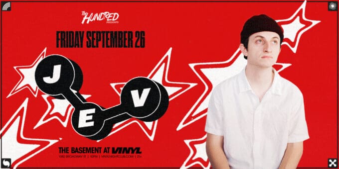Jev at Club Vinyl in Denver Event Flyer Sept 26