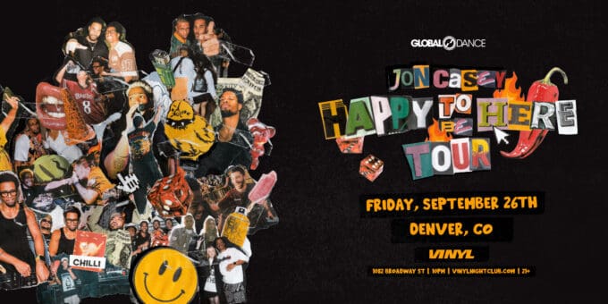 Jon Casey at Club Vinyl in Denver Event Flyer Sept 26