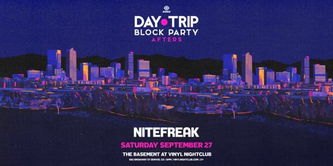 Nitefreak at Club Vinyl in Denver Event Flyer Sept 27