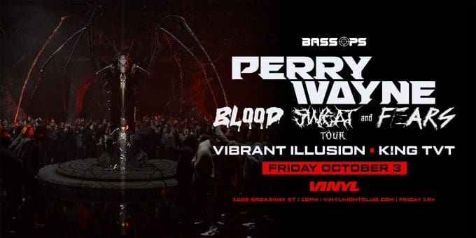 Perry Wayne at Club Vinyl in Denver Event Flyer Oct 3