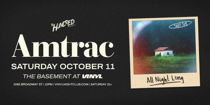 Amtrac at Club Vinyl in Denver Event Flyer on October 11