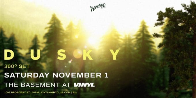 Dusky at Club Vinyl in Denver Event Flyer on 11/1