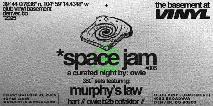 Murphy's Law at Club Vinyl in Denver Event Flyer Aug 20