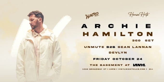 Archie Hamilton at Club Vinyl in Denver Event Flyer on 10/24