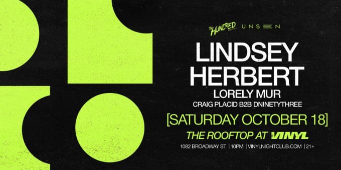 Lindsey Herbert at Club Vinyl in Denver Event Flyer Oct 18