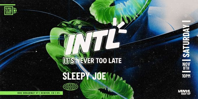 Sleepy Joe at Club Vinyl in Denver Event Flyer Nov 8
