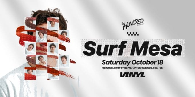 Surf Mesa at Club Vinyl in Denver Event Flyer Oct 18