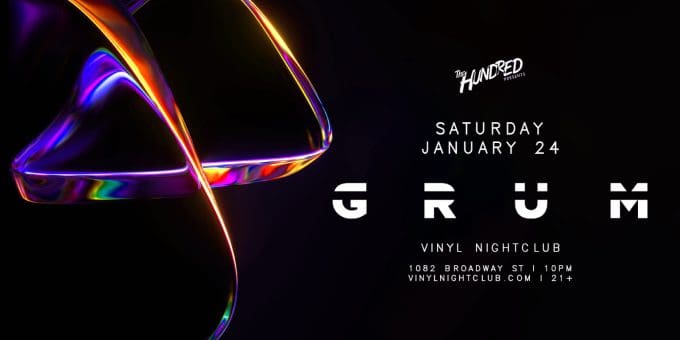 Grum at Club Vinyl in Denver Event Flyer on 1/24