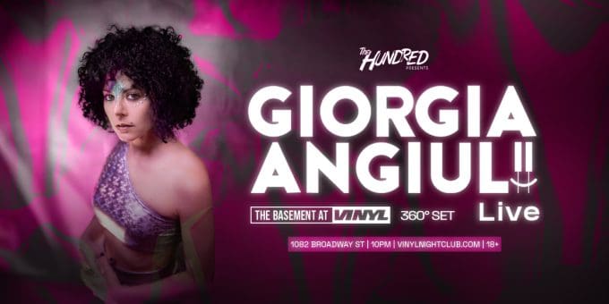 Giorgia Angiuli at Club Vinyl in Denver Event Flyer Friday 11/28