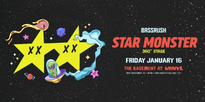 Star Monster at Club Vinyl in Denver Event Flyer on 1/16