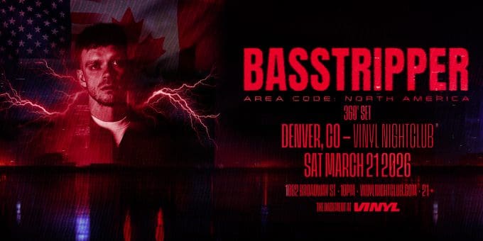 Basstripper at Club Vinyl in Denver Event Flyer March 21