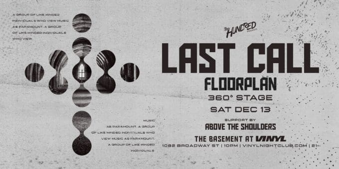 Floorplan at Club Vinyl in Denver Event Flyer on Saturday December 13