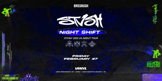 Stvsh at Club Vinyl in Denver Event Flyer Feb 27