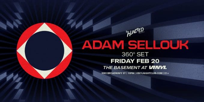 Adam Sellouk at Club Vinyl in Denver Event Flyer Feb 20