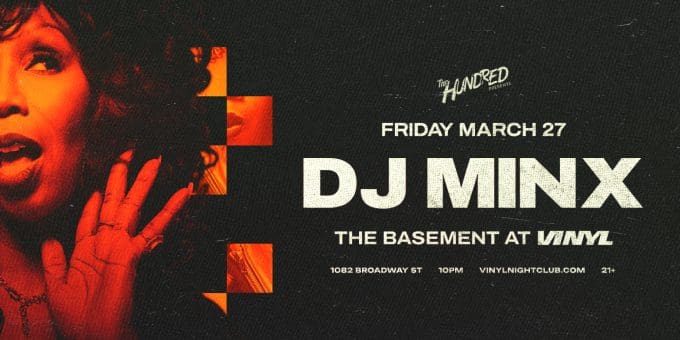 DJ Minx at Club Vinyl in Denver Event Flyer 3/27