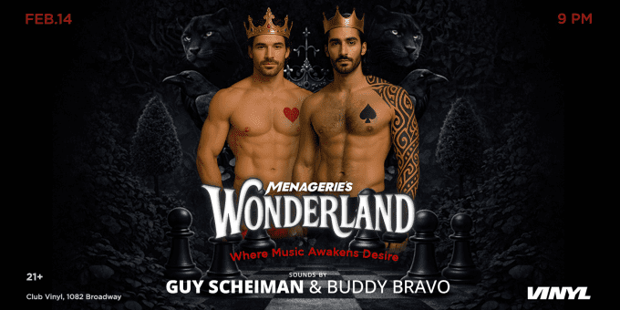 Menageries Wonderland at Club Vinyl in Denver Event Flyer 2/14