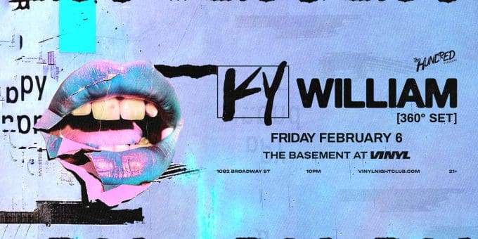 Ky William at Club Vinyl in Denver Event Flyer Feb 6