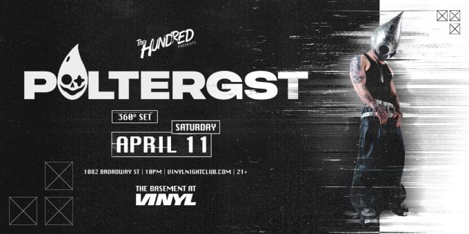 Poltergst at Club Vinyl in Denver Event Flyer April 11