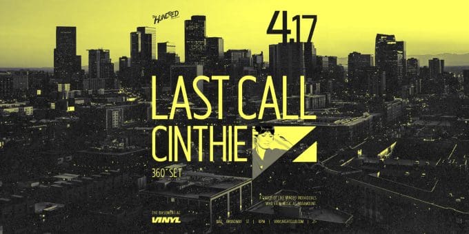 Cinthie at Club Vinyl in Denver Event Flyer 4/17