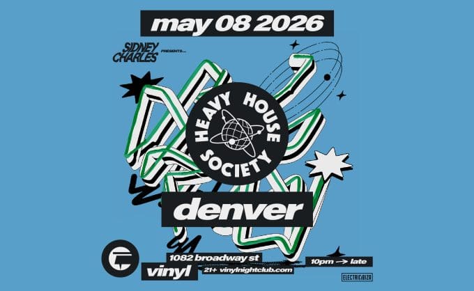Sidney Charles at Club Vinyl in Denver Event Flyer May 8