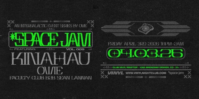 Kinahau at Club Vinyl in Denver Event Flyer April 3