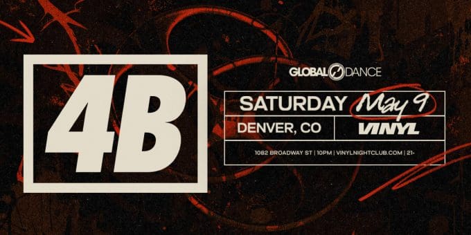 4B at Club Vinyl in Denver Event Flyer May 9