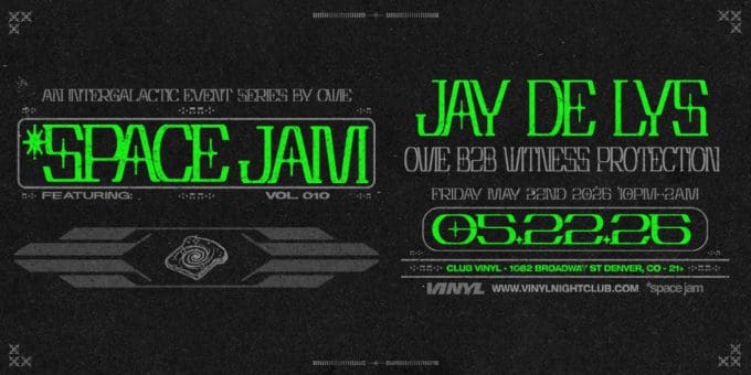 Jay de Lys at Club Vinyl in Denver Event Flyer May 22