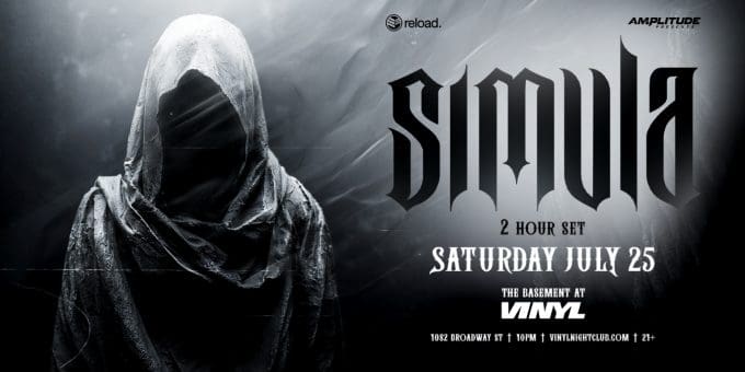 Simula at Club Vinyl in Denver Event Flyer on July 25