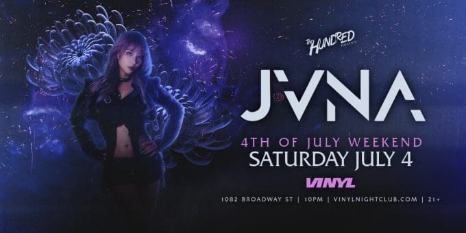 JVNA at Club Vinyl in Denver Event Flyer July 4