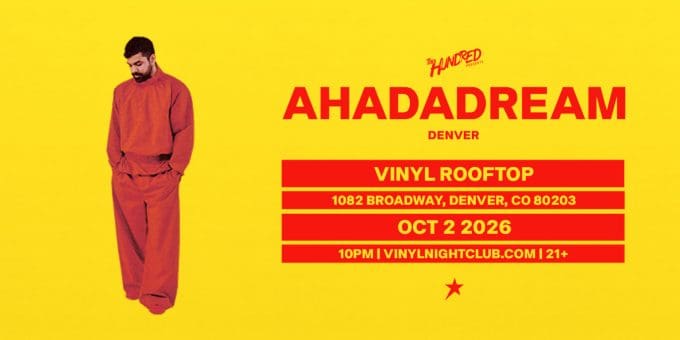 Ahadadream at Club Vinyl in Denver Event Flyer on 10/2