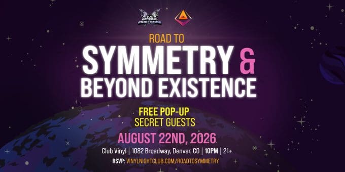 Road To Symmetry at Club Vinyl in Denver Event Flyer Aug 22