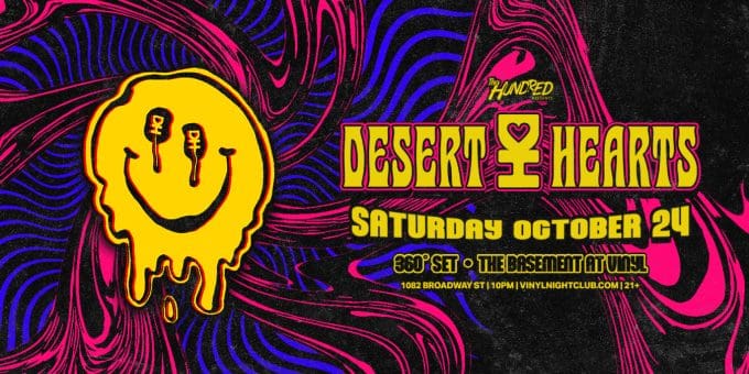 Desert Hearts at Club Vinyl in Denver Event Flyer 10/24