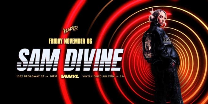 Sam Divine at Club Vinyl in Denver Event Flyer 11/6