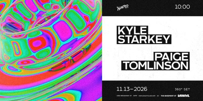 Kyle Starkey & Paige Tomlinson at Club Vinyl in Denver Event Flyer 11/13