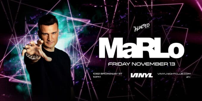 MaRLo at Club Vinyl in Denver Event Flyer on 11/13