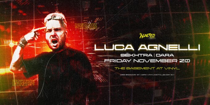Luca Agnelli at Club Vinyl in Denver Event Flyer on 11/20